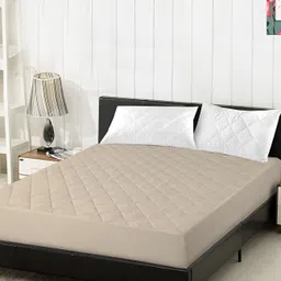 RF RELAXFEEL Beige Fitted Water Resistant Mattress Protector-picture-3