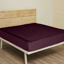 wakefit Maroon Cotton Feel Terry Ultra Soft & Waterproof Double Queen Mattress Protector-image-16