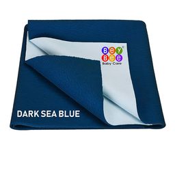 BeyBee Navy Blue Quick Dry Baby Bed Protector Waterproof Mattress-image-66