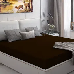 DREAM CARE Cotts Wonder Coffee Brown Waterproof Single Bed Mattress Protector-image-46