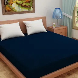 DREAM CARE Navy Blue Waterproof Double Queen Mattress Protector-image-66