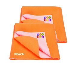 BeyBee Kids Set Of 2 Peach & Orange Mattress Protector-image-15