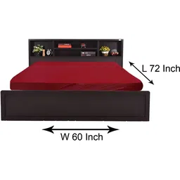 Stylista Red Cotton Water Resistant Elastic Strap Single Size Mattress Protector-image-3