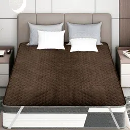 Lunar Days Brown Quilted Dust Mite Barrier King Size Mattress Protector-image-18