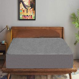 Trance Home Linen Grey Solid Cotton Waterproof King Size Mattress Protector-image-24