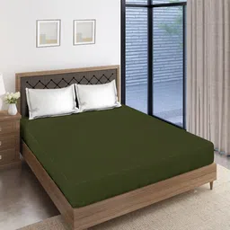 SOKNACK Olive-Green Quilted Fitted King Size Mattress Protector-image-61