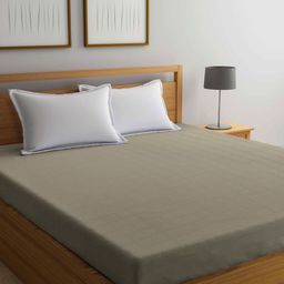 Arrabi Unisex Brown Quilted Mattress Protector-17