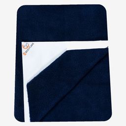 Bodycare Kids Navy Blue Solid Cotton Mattress Protector-image-102
