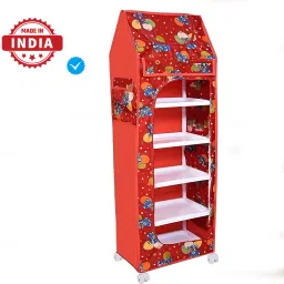 1 Door 6 Shelf Open Plastic (Collapsible Wardrobe) PVC Collapsible Wardrobe-69