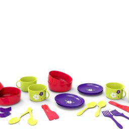 Dish Set - Colourful Pretend & Play Cooking Set | 24 Piece Set | Preshool-image-4