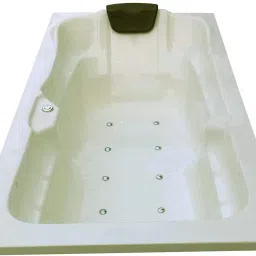 Elegant 6 Feet Acrylic Bathtub with Front Panel and Bubble Bath - Ivory Free-standing Bathtub-image-70