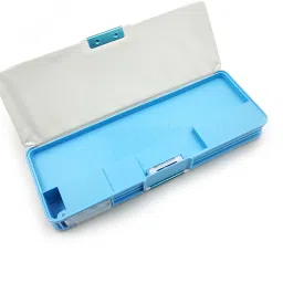 tishna Inbuilt Sharpener with LED Lamp Light & Dual Compartment, Magnetic Closure Type Doraemon Art Plastic Pencil Box image 4