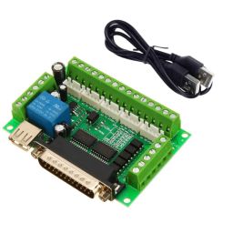 MACH3 Interface Board CNC 5 Axis with Optocoupler for Stepper Motor Driver with male to male USB Cable-2