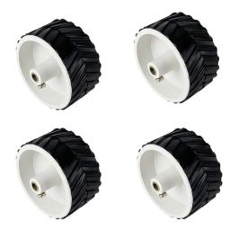 7 X 4 Cm Gear Motor Robot Wheel, Tyres for 6 mm Shaft Geared Dc Motor - 4 Pieces Robotics Science Project-3