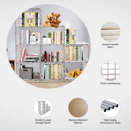 homelle Book Shelf Metal Open Book Shelf image 4