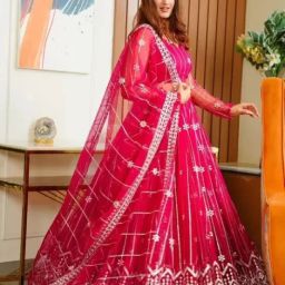 Embroidered Semi Stitched Lehenga Choli-image-55