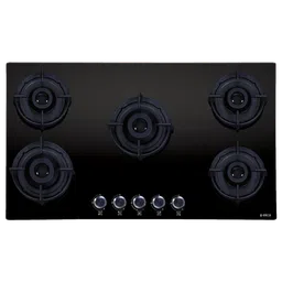 elica FLEXI 590 LOTUS IND FLAME HD BRASS Toughened Glass Top 5 Burner Automatic Hob (Multi Flame Burner, Black)-image-30