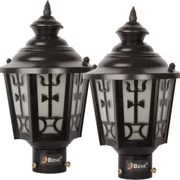 Garden Light Ohio 18 cm (Black, Pack of 2 Pc) Gate Light Outdoor Lamp-image-18