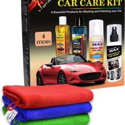 Supreme car Care Kit of 4 items of 200 ml Each, Microfiber Cloth - 3 Pc Combo-20