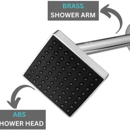 waterman by waterman A Star Wall Shower Head With Arm And Flange For Bathroom Wide Spray Coverage Fixed Mount image 2
