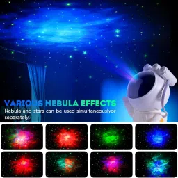 equipagecart Astronaut Robot Projector Night Light For Kids Bedroom 360° Adjustable Head Table Lamp image 4