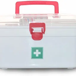 DAILY DAILY Plastic Medicine Box, First aid Box, Multi Purpose Box Medicine Storage Box Home Picnic Travel Pill Box (White) Pill Box-picture-46