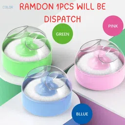 kalra magic Baby Care Powder Puff with Cute Round Box Jar & Lid Applicator Compact Skincare-picture-18