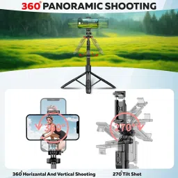 FKU 2024 Upgraded L16 Long Selfie Stick, Balance Handle for Anti Shake Shooting, 6 Section Telescopic Pole Upto 61 inch for Wide Angle Photo Shooting, Selfie Stick with Tripod Stand for Gopro & Camera Bluetooth Selfie Stick image 4