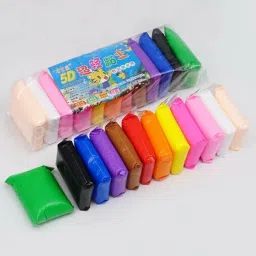 Air Dry DIY Ultra Light Modelling Bouncing Different Color Clay with Tools Set for Kids (Pack of 12 pcs)-12