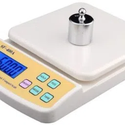 MOBONE Kitchen Digital Plastic Weighing Scale with Batteries, 10 kg (White, SF400A) Weighing Scale-67
