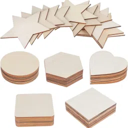 Pack of 20 Blank Wooden MDF Square Coaster for Craft Painting Wooden Cut-outs-image-15