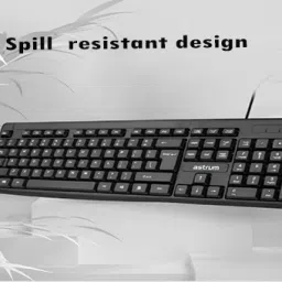ASTRUM WIRED DESKTOP KEYBOARD Wired USB Standard Multi-device Keyboard Compatible with Desktop, Laptop, Mac stand support,KB080 image 3