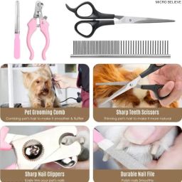 smarthubstore Pet Trimmer Dogs, Cats & Animal Grooming cutter Machine Wireless Rechargeable5 Black, Gold Pet Hair Trimmer image 5