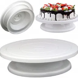 Non Slip Cake Server 360° Degree Rotating Cake Turntable Decorating Stand Icing Plastic Cake Server-33