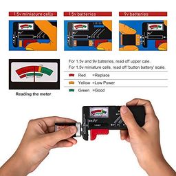 pgzsy 2 Pack Battery Tester, Universal Battery Checker for AA/AAA/C/D / 9V / 1.5V Button Cell Batteries image 5