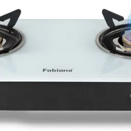 fabiano 2 Burners Toughened Glass Gas Stove(Manual Ignition,White) Glass Manual Gas Stove-picture-9