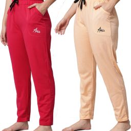 Pack of 2 Cotton Pyjama Night Dress for Women and Girls |Multicolor| Pack Of 2 Women Pyjama-image-115