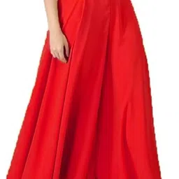 manijayfab Women Regular Fit Red Georgette Trousers-picture-10