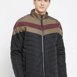 Men Colorblock Bomber Jacket-image-54