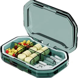 indirocks 7 Days Pill Box for Travel Portable Organizer 6-Grid Design- 9.2cm,6.2cm,2.5cm Pill Box-picture-28