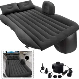 c002 Inflatable Car Bed Mattress with Two Air Pillows, Car Air Pump and Repair Kit Car Inflatable Bed Two Pillows Travel Blue Comfortable 5 In 1 Air Sofa Multipurpose Matress Airbed Overnighter With Pump For Tourism Outdoor Camping Swimming Pool Car Inflatable Bed Car Inflatable Bed (i10 Active, i20, City, Creta, Amaze, i10 Active, Sunny, Scorpio, WagonR, Fortuner, Cruze, Innova, Rapid, GLA-Class, XUV, Superb) Car Inflatable Bed-image-42