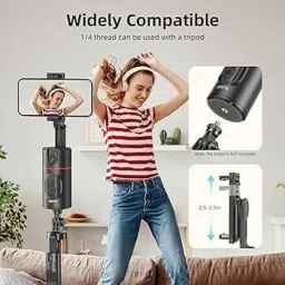 EVAAENTERPRISES Mobile Holder P02 in Black Color 2 Axis Gimbal for Mobile, Camera image 2
