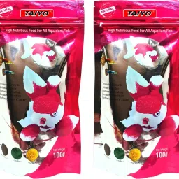Pink Fish Food 100gm+100gm Combo pack 0.2 kg (2x0.1 kg) Dry Young Fish Food-14