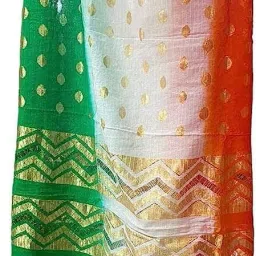 Art Silk Self Design, Embellished, Printed, Woven, Solid Multicolor Women Dupatta-image-29