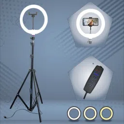 SHINEON 7 ft Mobile stand with light mobile holder for Making reels and photo shoot Flash-picture-24
