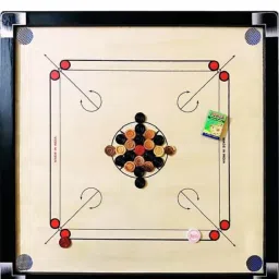 WOODEN FULL SIZE(32 INCH) CARROM BOARD WITH COINS,STRIKER AND POWDER 81.04 cm Carrom Board-picture-36