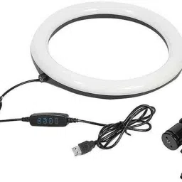 Krittoe 26cm Dimmable LED Studio Camera Ring Light Phone Video Selfie Ring Light Ring Flash-picture-26