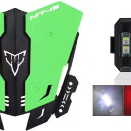 1 METAL VISOR GREEN AERODYNAMICALLY DESIGNED, USB FLASHING WARNING LIGHT Combo-image-35