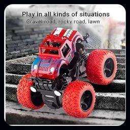 Wlco-Friction Powered Monster Truck , Push & Go 4WD Off-Road Car for Kids-image-16