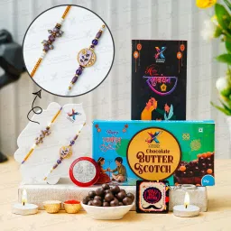 Designer Rakhi with Chocolate Gift Hamper | Designer Rakhi for Brother Assorted Rakhi Set-8